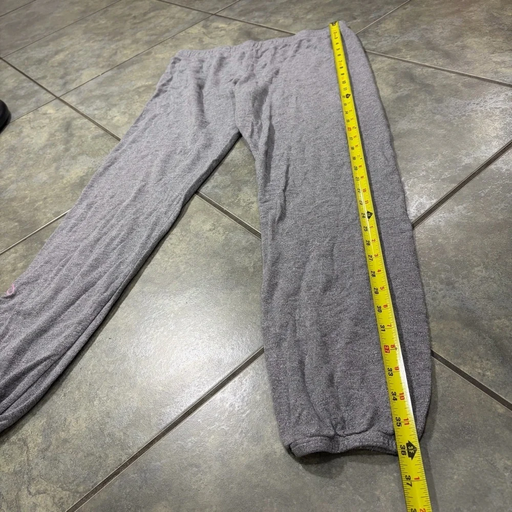 Monrow Soul Cycle Sweatpants Sz M Grey Embroidered Women Limited Edition Casual